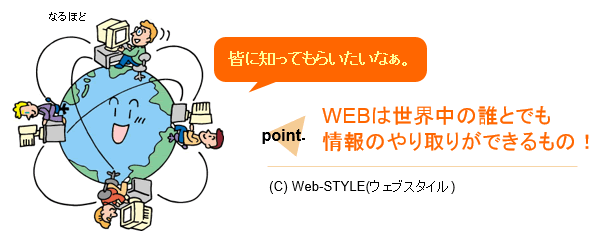 WEBは世界中の誰とでも情報のやり取りができるもの！Web-STYLE(ウェブスタイル)